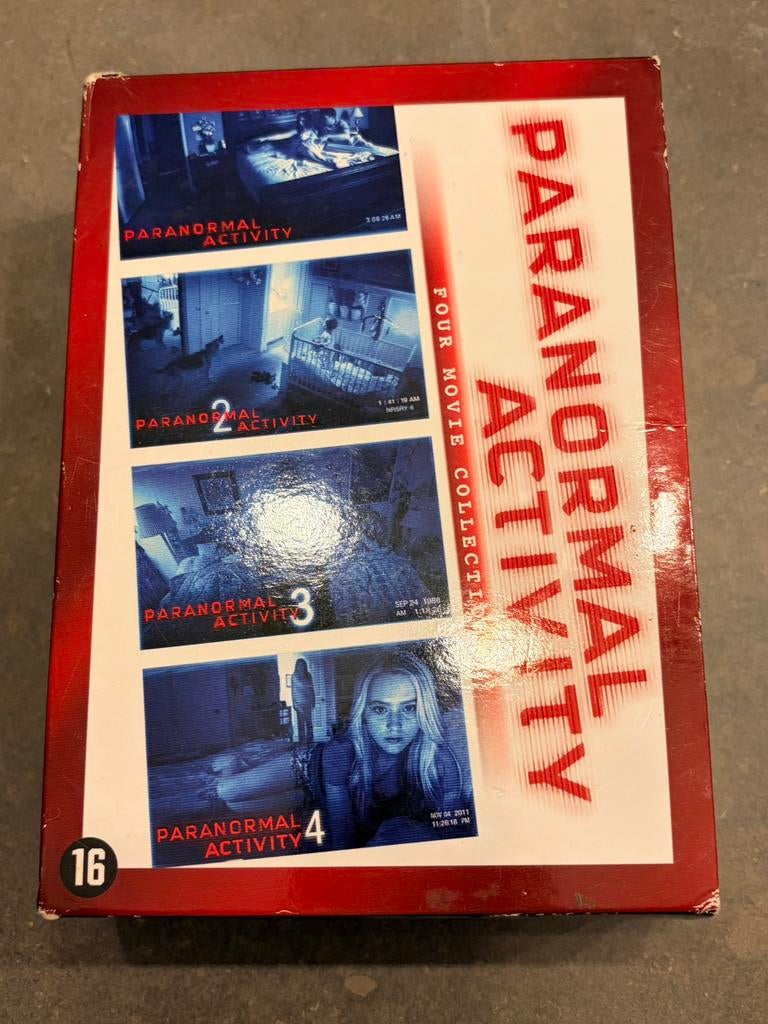 DVD box Paranormal Activity 1 - 4, Boxset, Ophalen of Verzenden, Zo goed als nieuw, Vanaf 12 jaar