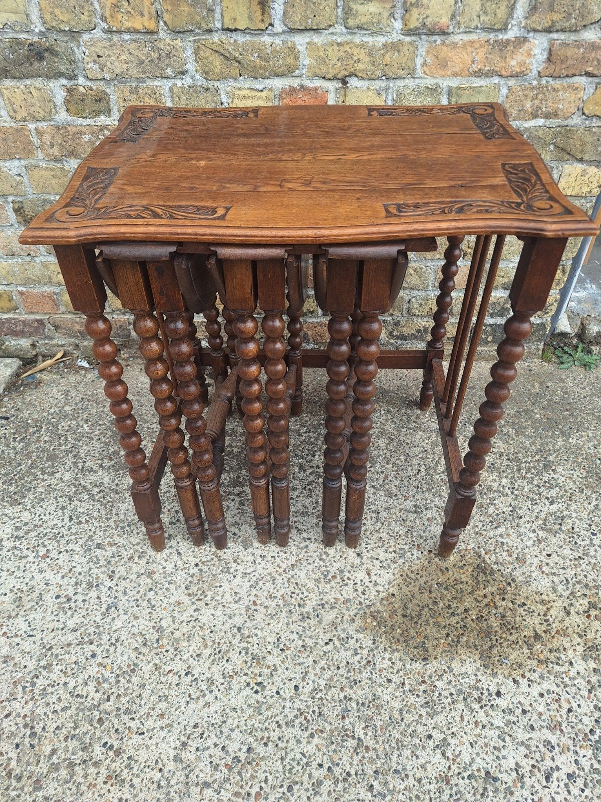 tafel met klaptafels, Ophalen