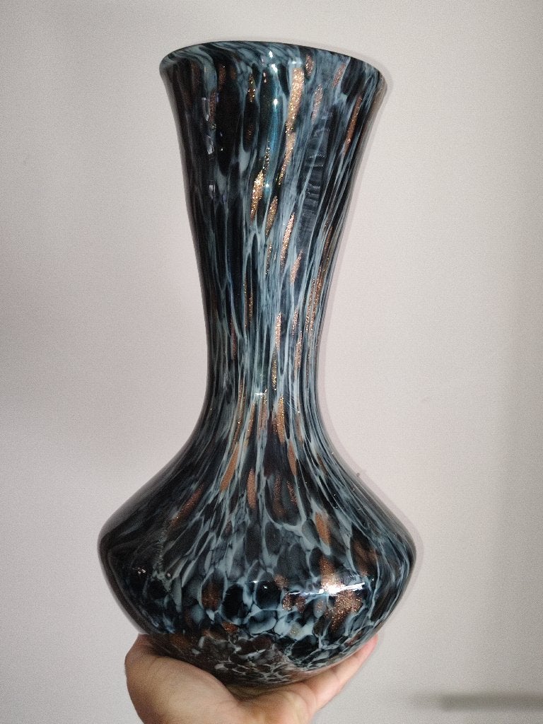 Zeer grote Murano stijl vaas - amethist kleurig glas, Enlèvement ou Envoi, Doré, Verre