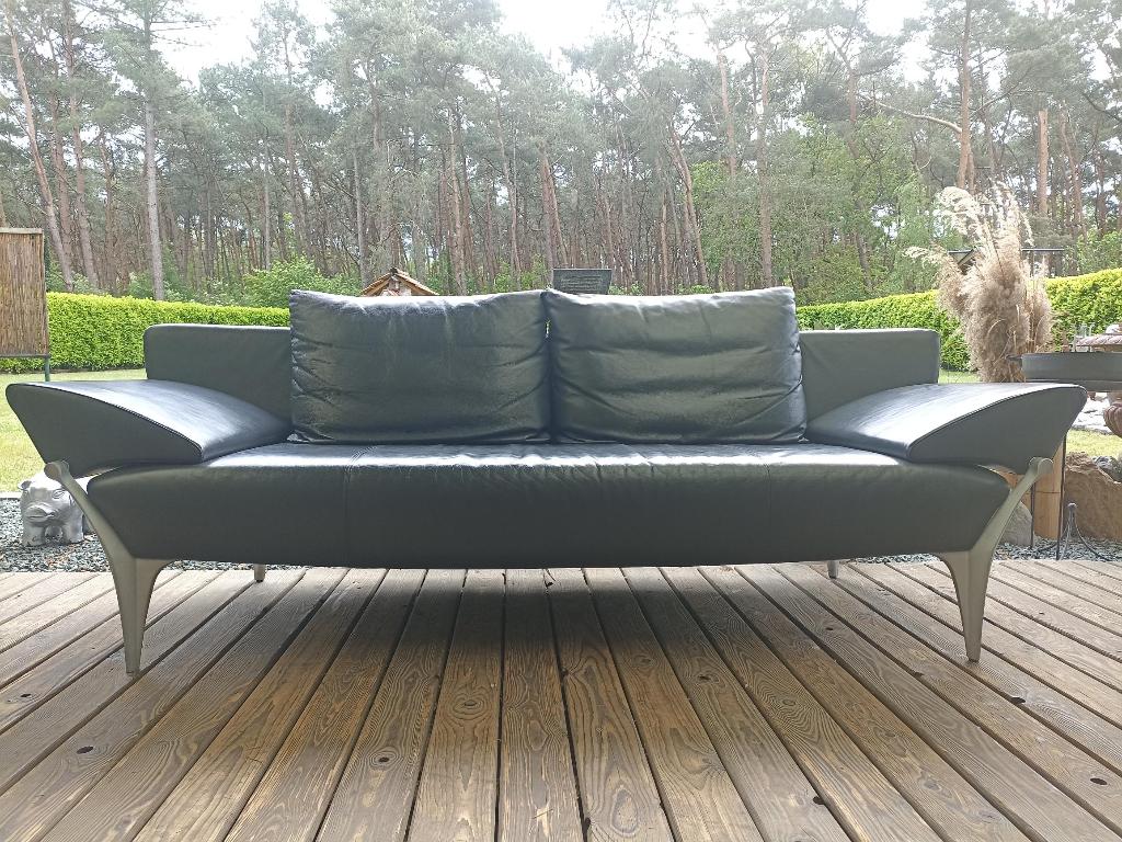 Canapé en cuir design « Rolf Benz » type 1600 Bon état !, 200 à 250 cm, Design, Banc droit, Enlèvement