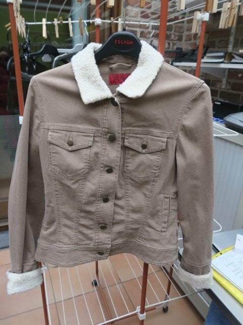 Jeans jasje bruin Scapa jeans mt 38, Kleding | Dames, Jassen | Winter, Maat 38/40 (M), Bruin, Ophalen of Verzenden, Zo goed als nieuw