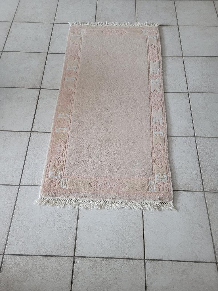 3 lichtroze carpetten (73 x 138 cm), Ophalen, Zie foto, 50 tot 100 cm, Zo goed als nieuw