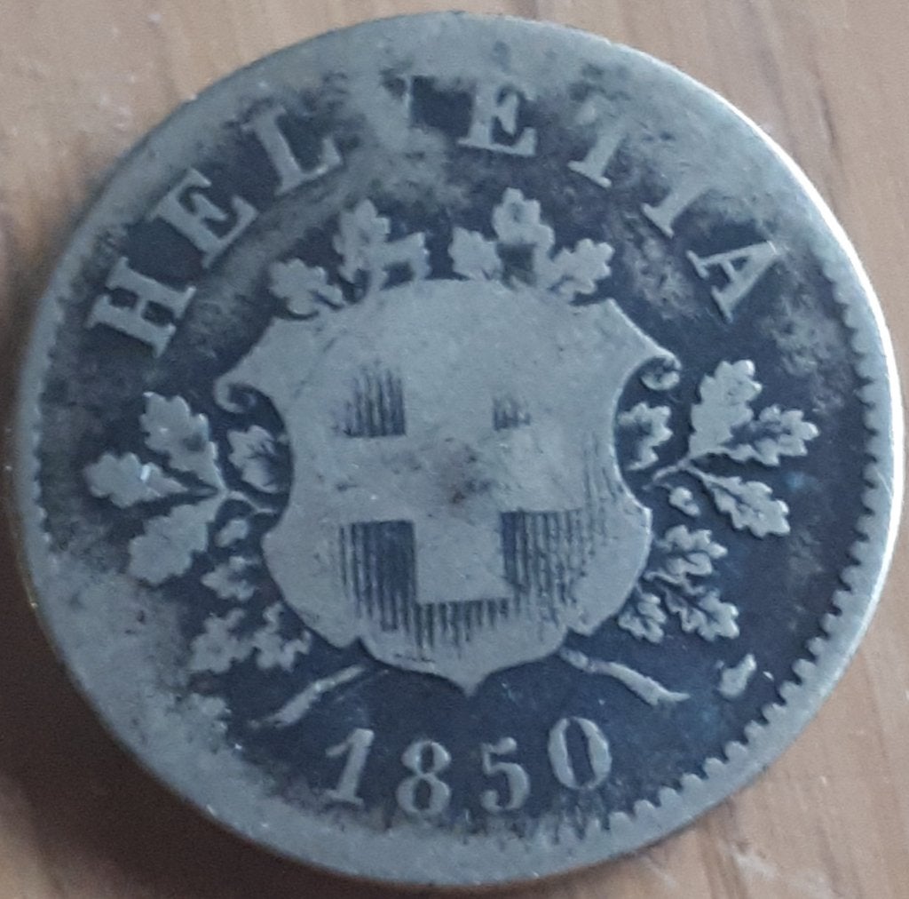 ZWITSERLAND ; 10 CENTIMES 1850 BB KM 6, Ophalen of Verzenden, Overige landen, Losse munt