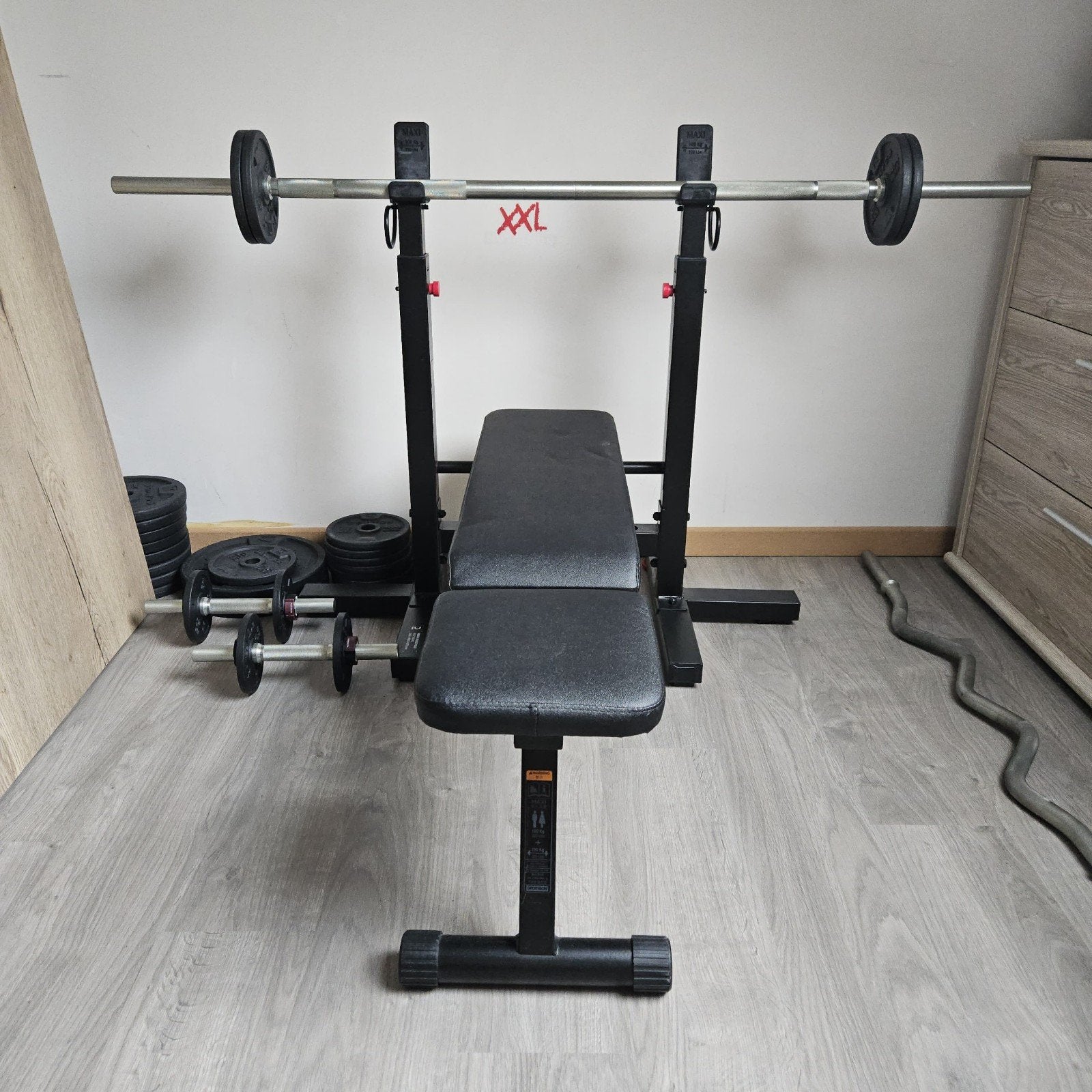 Bench press set, Enlèvement