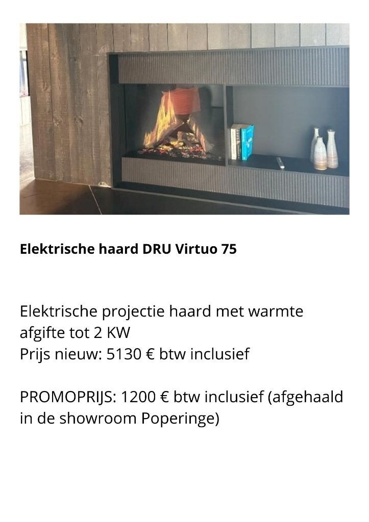 Gashaarden en elektrische haarden uit showroom, Ophalen, Zo goed als nieuw, Overige materialen