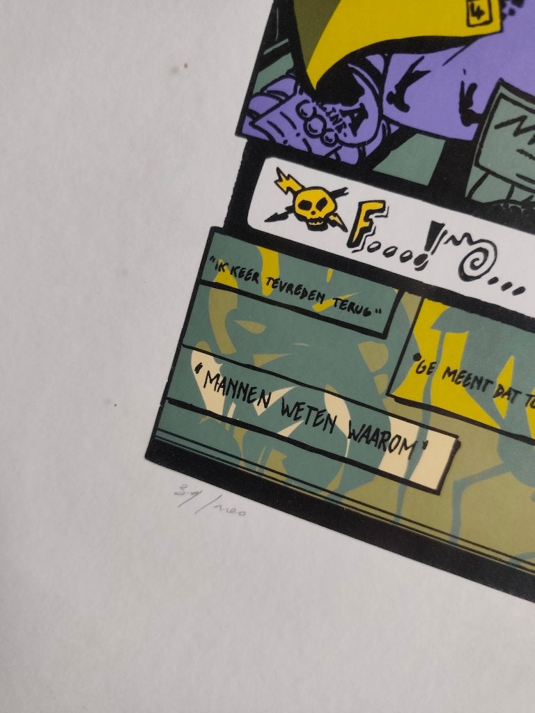 Sérigraphie violette, Enlèvement