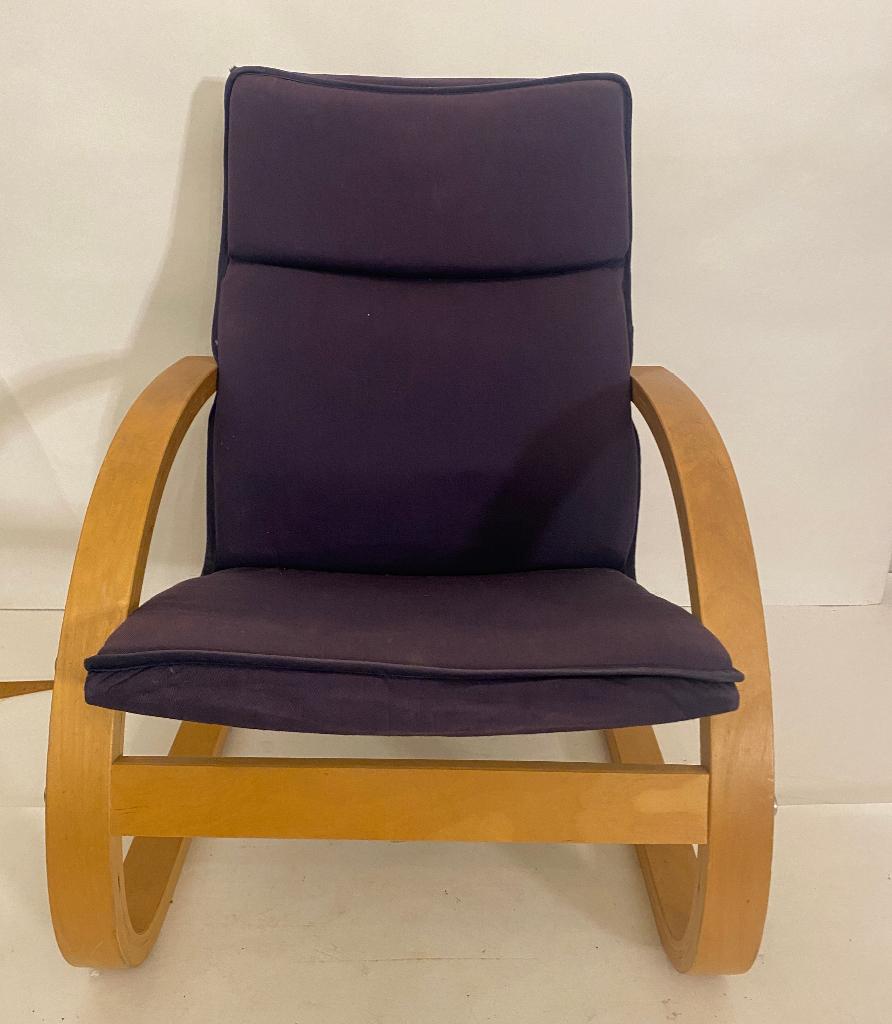 IKEA POÄNG model schommelbare kinderfauteuil, Ophalen, Gebruikt, Stof