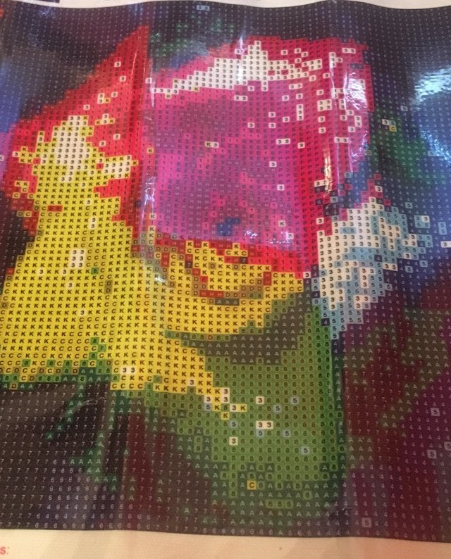 Diamond painting rozen 30x30 full, Ophalen, Nieuw, Geel, Diamond painting