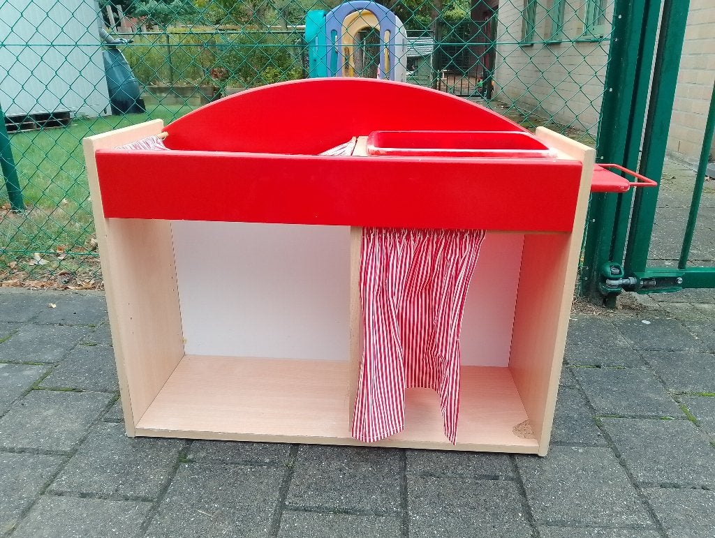 Gratis houten speelgoed afwastafel, Ophalen, Gebruikt