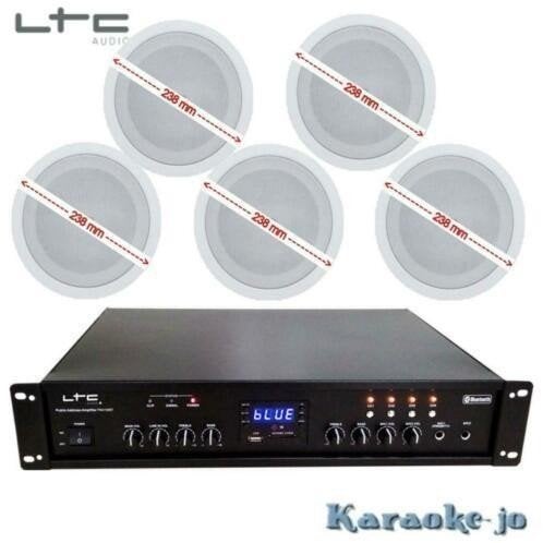 Muziek systeem met 5 x 30 Watt Plafondspeakers, Ophalen of Verzenden, Nieuw, Speakers, Overige merken