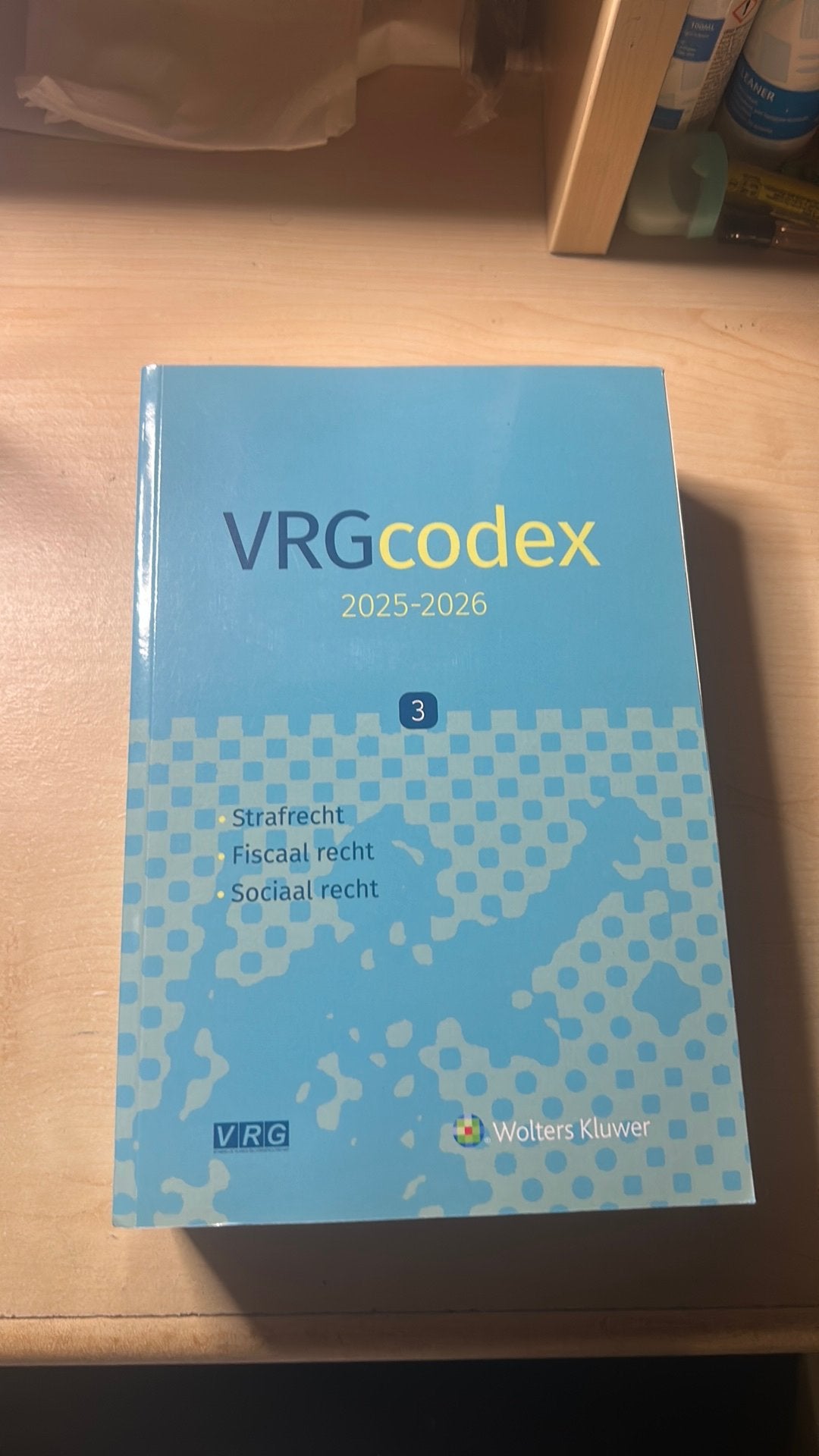 VRG Codex 2025-2026 droit pénal, droitfiscal et droit social, Livres, Enlèvement ou Envoi, Neuf, Enseignement supérieur