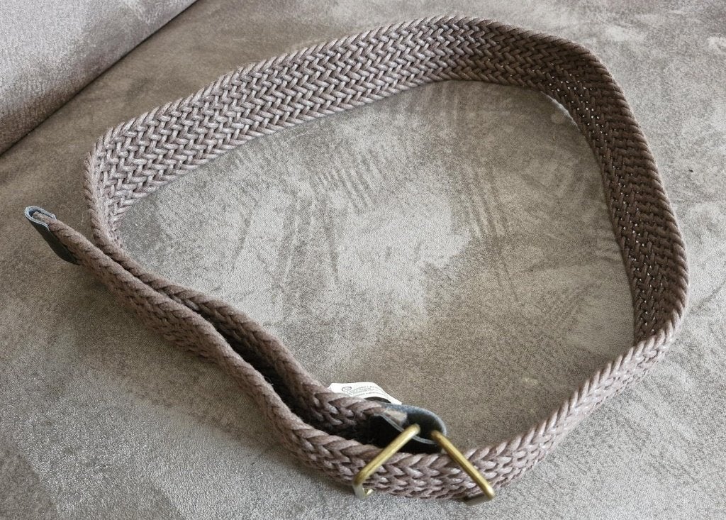 Heren riem - gevlochten - chocoladebruin-L113cm B4.5cm, Kleding | Heren, Riemen en Ceintuurs, Bruin, Verzenden, 105 tot 115 cm