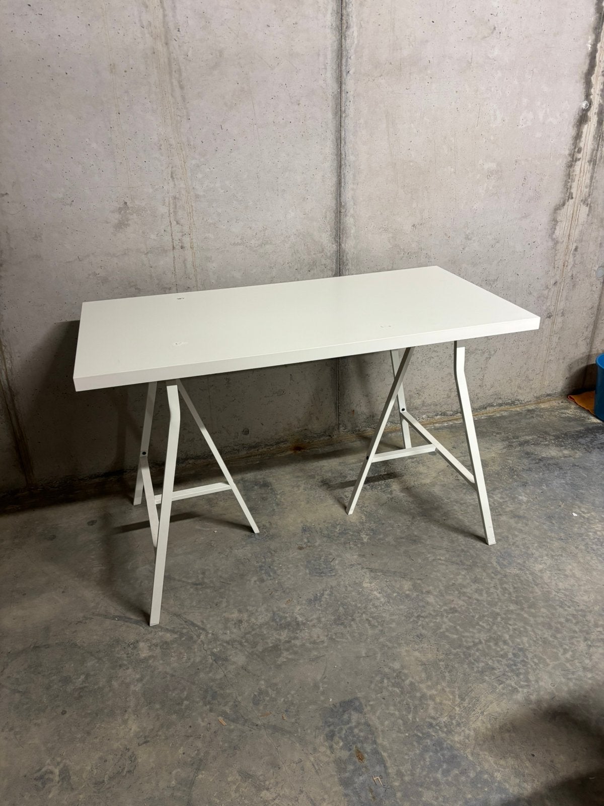 4 Ikea tafelbladen 100 x 60 cm & 8 schragen - gebruikt, Ophalen, Overige materialen, Gebruikt, 100 tot 150 cm