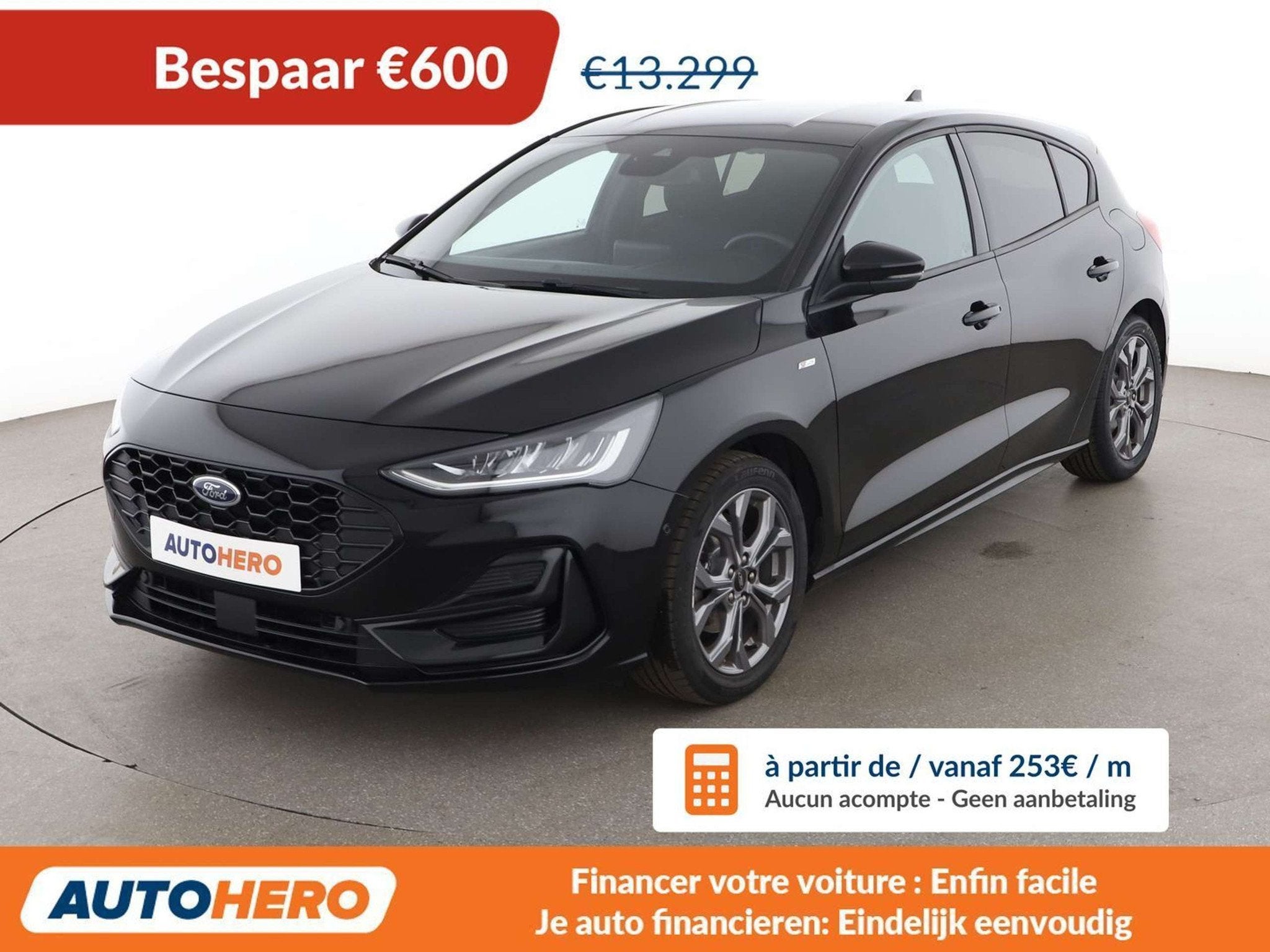 Ford Focus 1.0 EcoBoost Mild-Hybrid ST-Line (bj 2022), Auto's, Stof, Gebruikt, https://public.car-pass.be/vhr/8f25ae38-43a1-44aa-a1b8-80a90e69c4bc