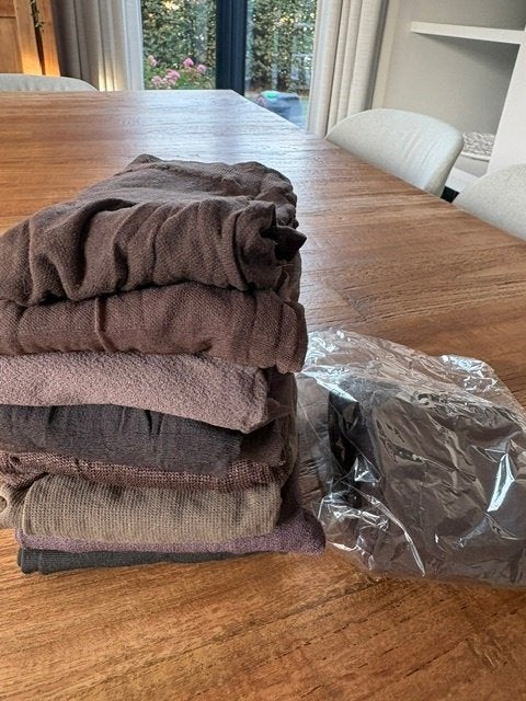 10 paar panty's bruin maat M, Kleding | Dames, Bruin, Maat 40/42 (M), Ophalen of Verzenden, Zo goed als nieuw