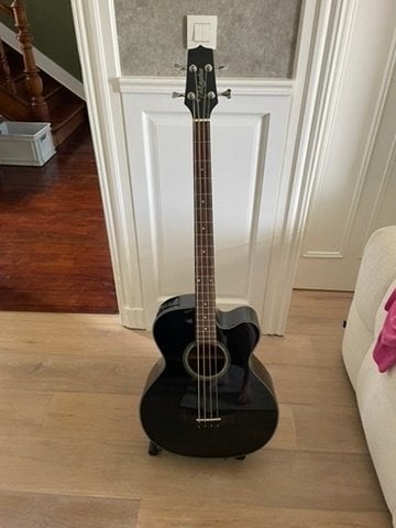 Takamine GB30CE-BLK basse acoustique électro comme neuve, Enlèvement, Comme neuf, Semi-acoustique