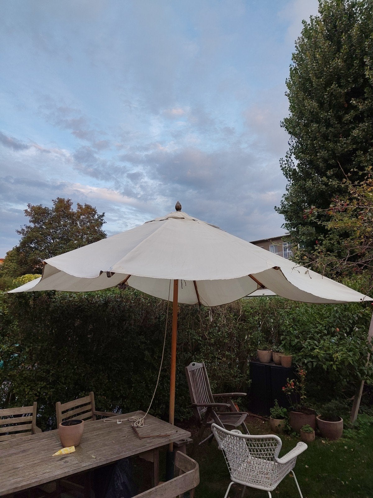 tuin parasol 3x3m - 2.8 hoog, Ophalen, Verstelbaar, Gebruikt, Stokparasol