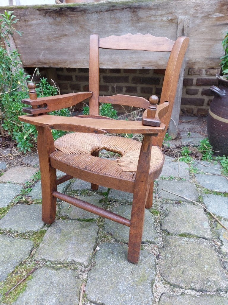 oude kinderstoeltje Herve,begin 1900, Antiquités & Art, Enlèvement ou Envoi
