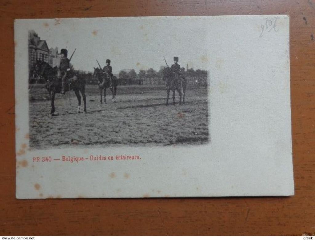 Postkaart Militaria Belgique, Guides en éclaireurs, Collections, Envoi, Non affranchie