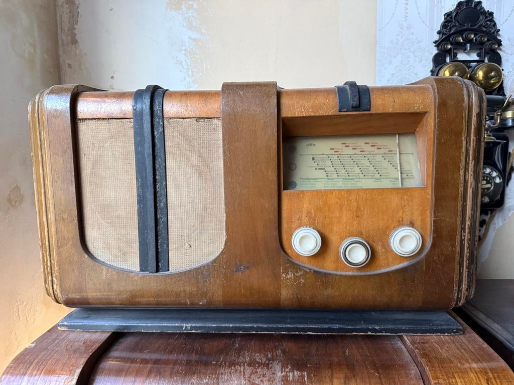 Art deco vintage Buizenradio 1930, Antiek en Kunst, Ophalen