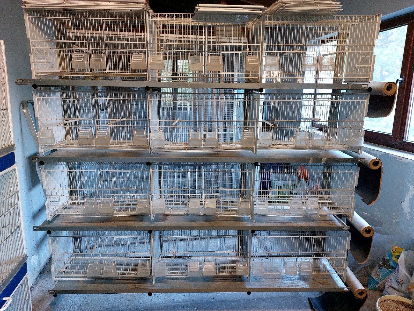 Lot batterie 12 cages + 12 cages d'élevage, Enlèvement, Utilisé, Aluminium, Cage d'élevage