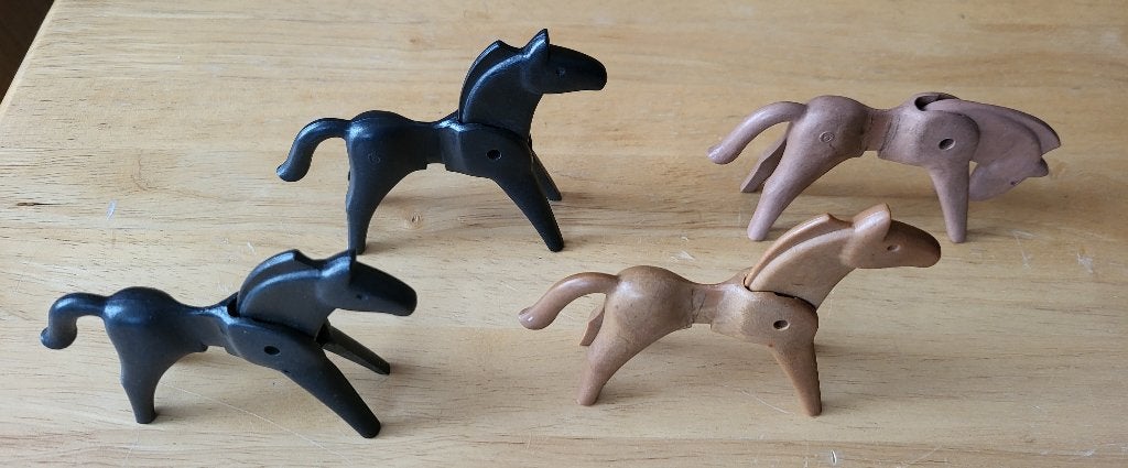Lot de 4 chevaux Playmobil, Ophalen, Gebruikt, Figuren