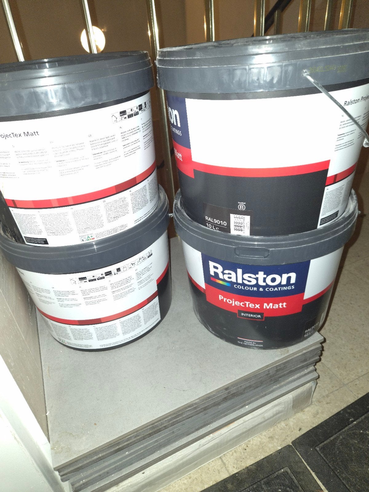 Peinture Ralston Projectex - BLANCHE - 10 litres/pot - neuve, Bricolage & Construction, Neuf, 10 à 15 litres, Enlèvement, Peinture