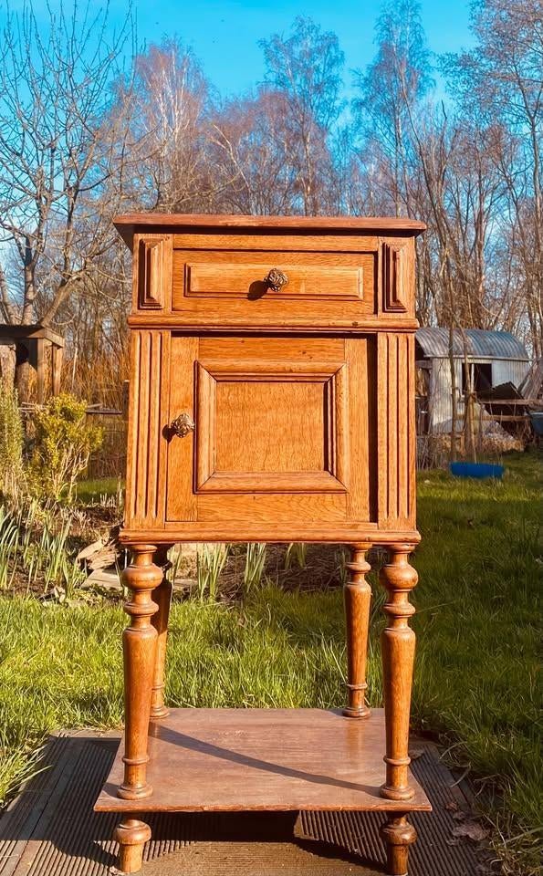 Antiek eiken nachtkastje / bijzetkastje ca. 1900, Antiek en Kunst, Ophalen