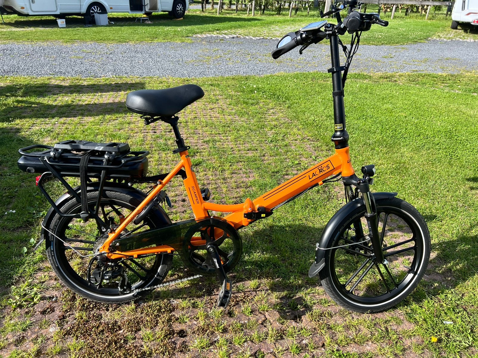 Elektrische plooi fiets Lacros, Ophalen, Zo goed als nieuw