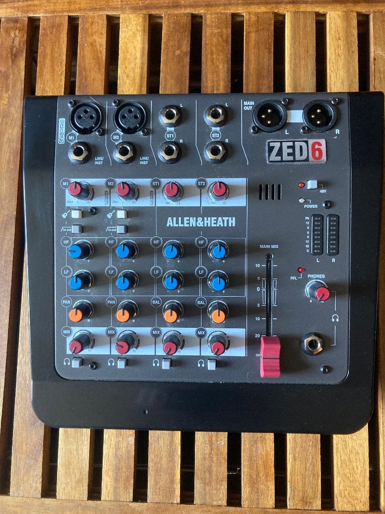 Allen & Heath Zed-6 analoge mixer, Muziek en Instrumenten, Ophalen of Verzenden, Zo goed als nieuw, 5 tot 10 kanalen