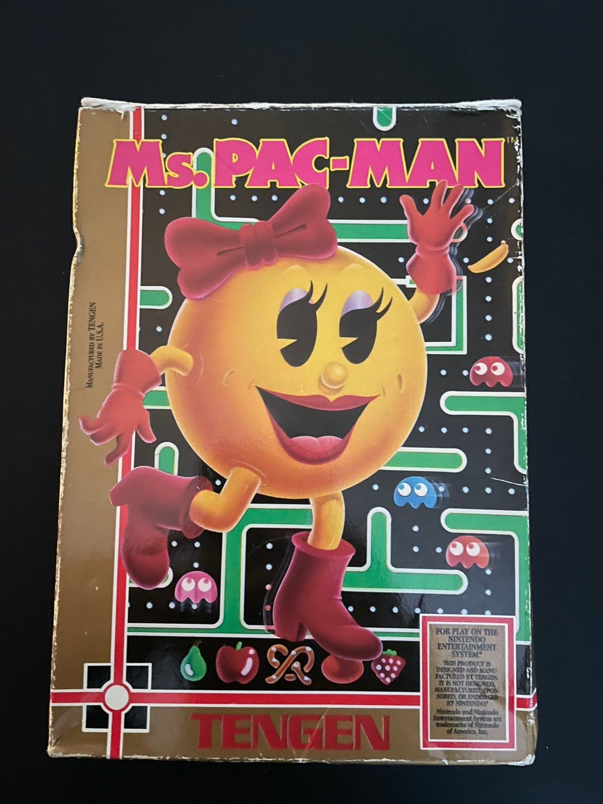 NES Tengen Ms. Pac-Man Compleet CIB, Games en Spelcomputers, Games | Nintendo Super NES, Avontuur en Actie, Gebruikt, 1 speler