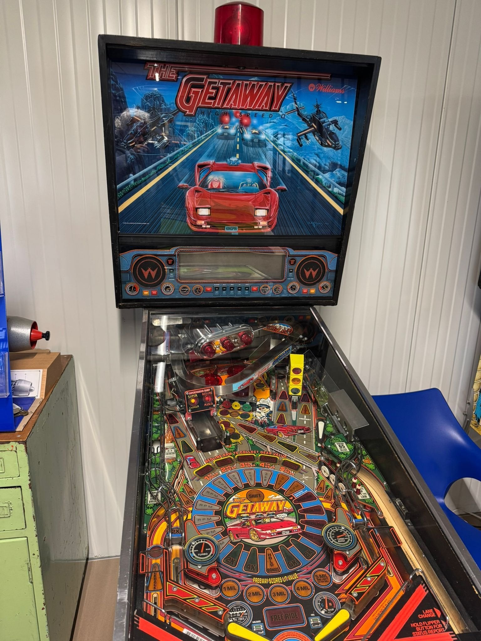 originele Williams "The Getaway: High Speed II" flipperkast, Enlèvement, -, -, -