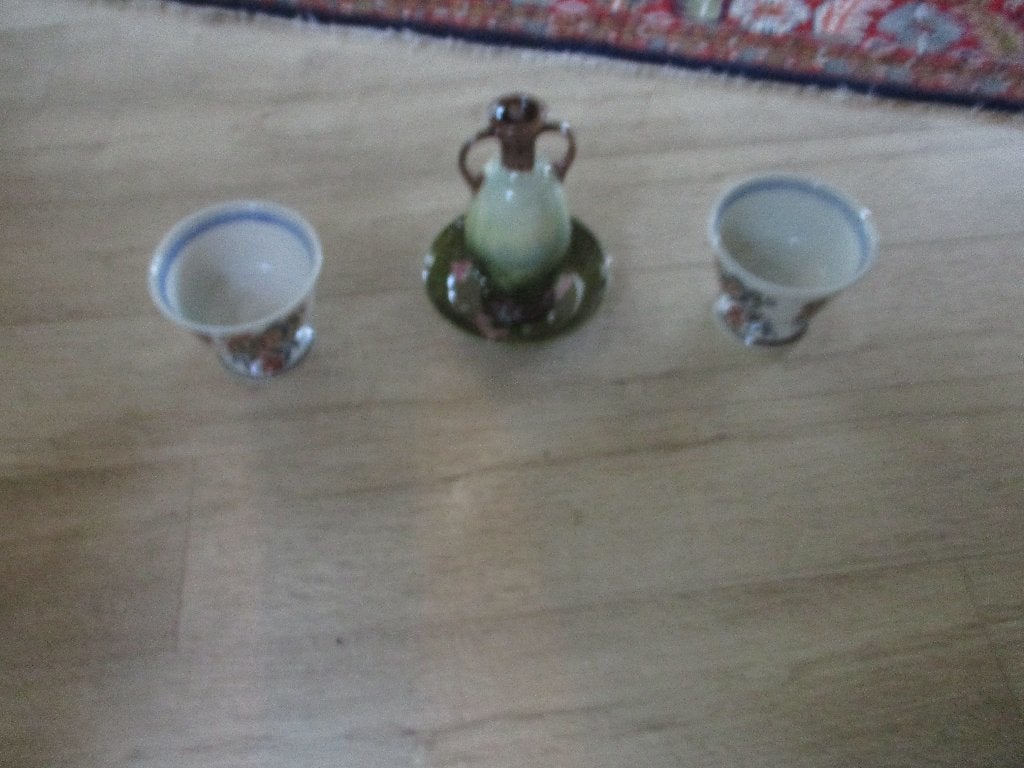 2 vazen en 1 schaal antiek puntgaaf, Antiquités & Art, Enlèvement ou Envoi