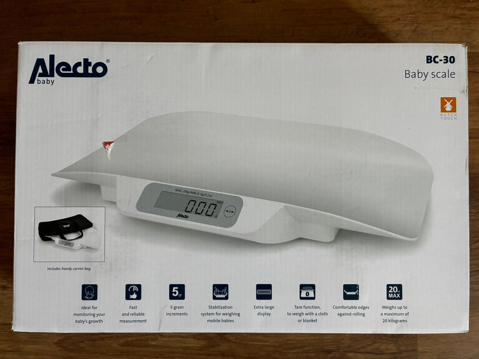 Babyweegschaal Alecto BC-30 met draagtas, Ophalen, Zo goed als nieuw