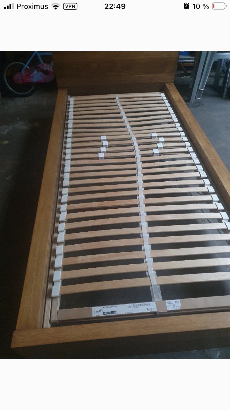 Lit Ikea chêne, Enlèvement, Utilisé, Moins de 180 cm