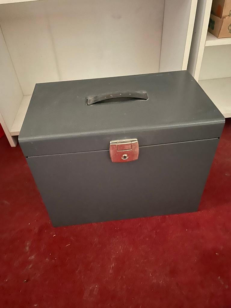 Boîte d'archives en métal avec onglets, Maison & Meubles, Enlèvement, Comme neuf