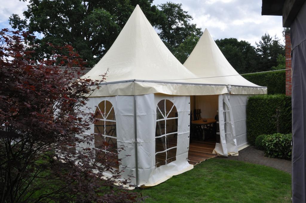 2 degelijke pagode tenten 4x4m, Ophalen, Gebruikt, Opvouwbaar, 4 tot 6 meter