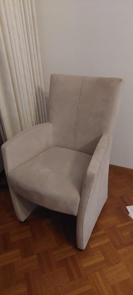 Verrijdbare kuipzetel met alcatara stof, Huis en Inrichting, Fauteuils, Ophalen, Minder dan 75 cm, Zo goed als nieuw, Stof