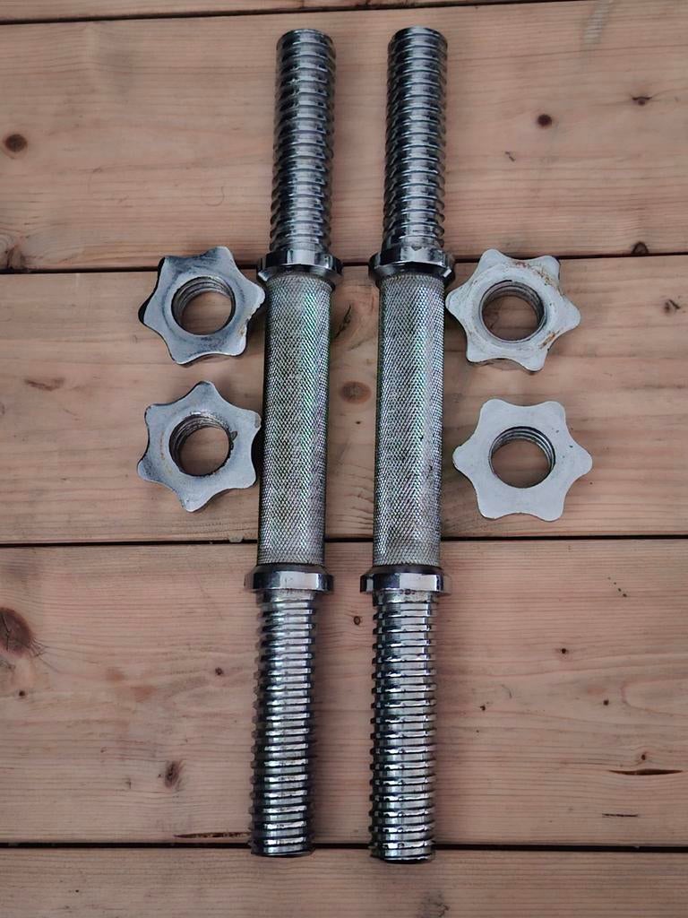 2 barres d’haltères filetées 30 mm avec écrous de serrage, Enlèvement