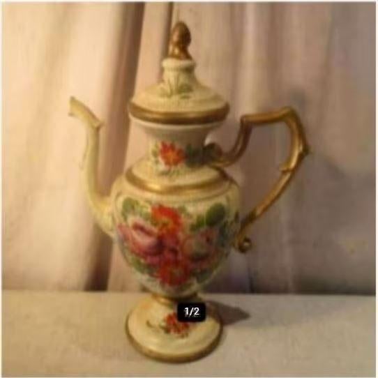 Prachtige Oude Italiaanse Beschilderde Kruik - 44cm, Antiek en Kunst, Ophalen of Verzenden