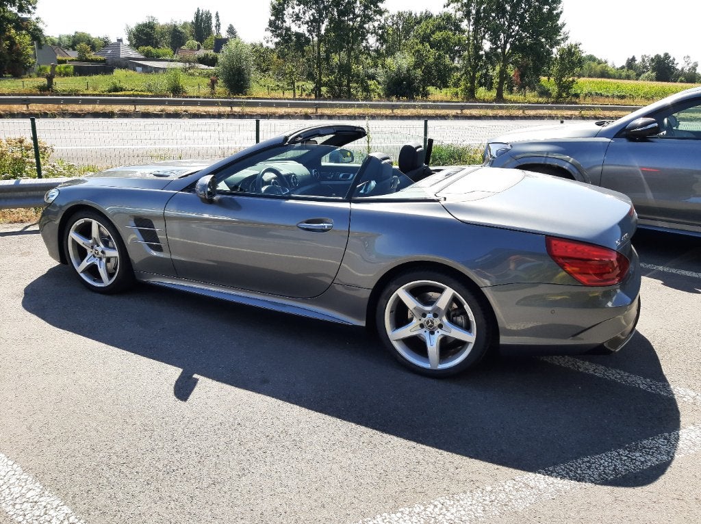 Mercedes SL400 Coupé Cabrio à l'état neuf, Autos, Cuir, Argent ou Gris, Achat, Euro 6