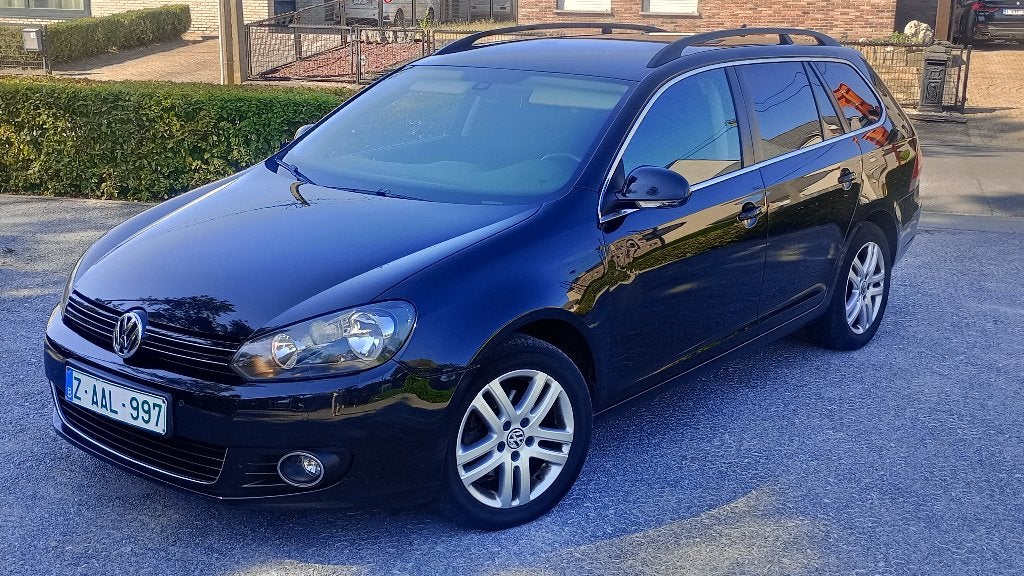 Vw Golf Variant 1.6Tdi Blue Motion., Auto's, Volkswagen, Voorwielaandrijving, Lichtsensor, Zwart, 4 cilinders
