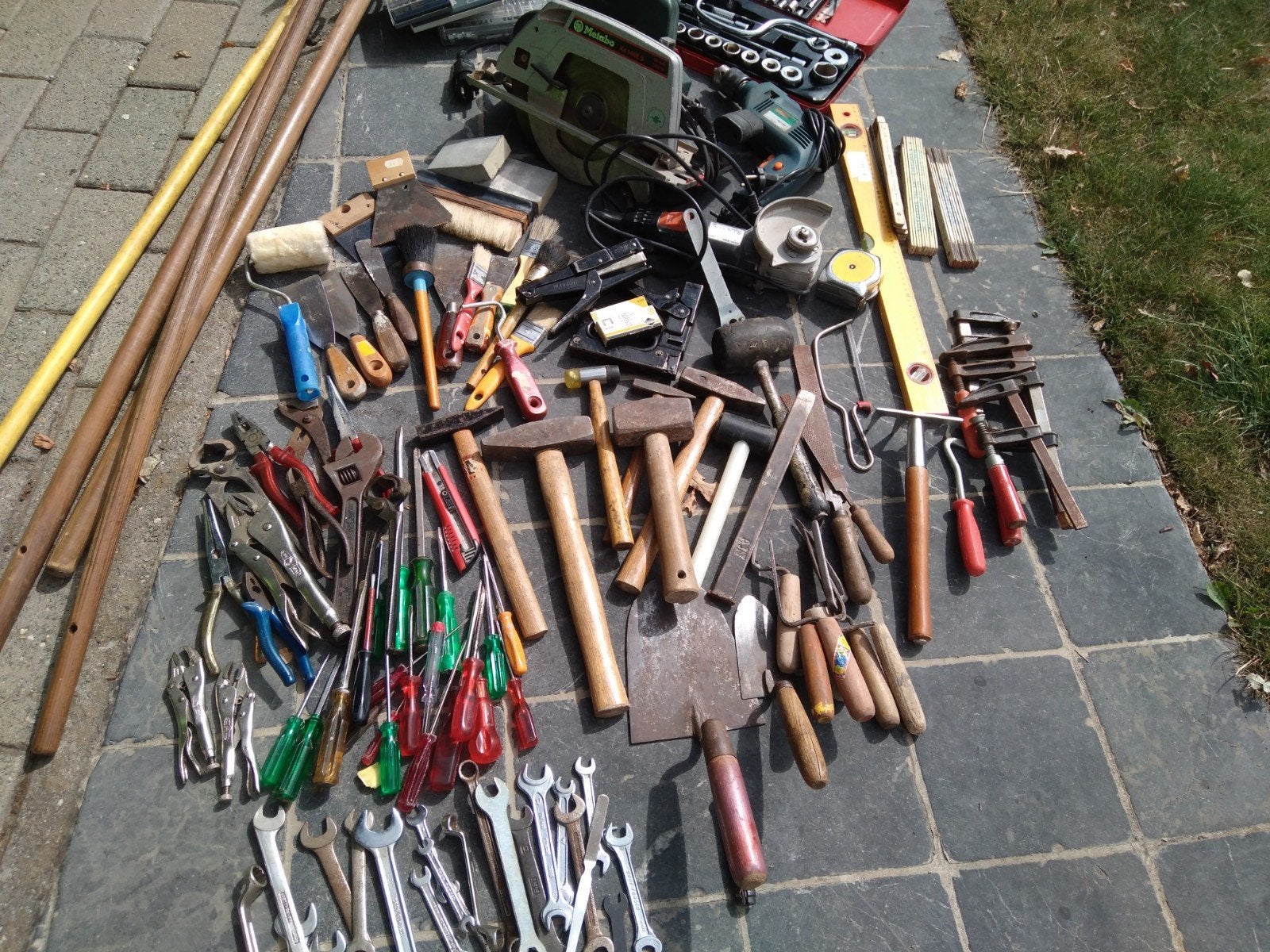 lot gereedschap, Ophalen