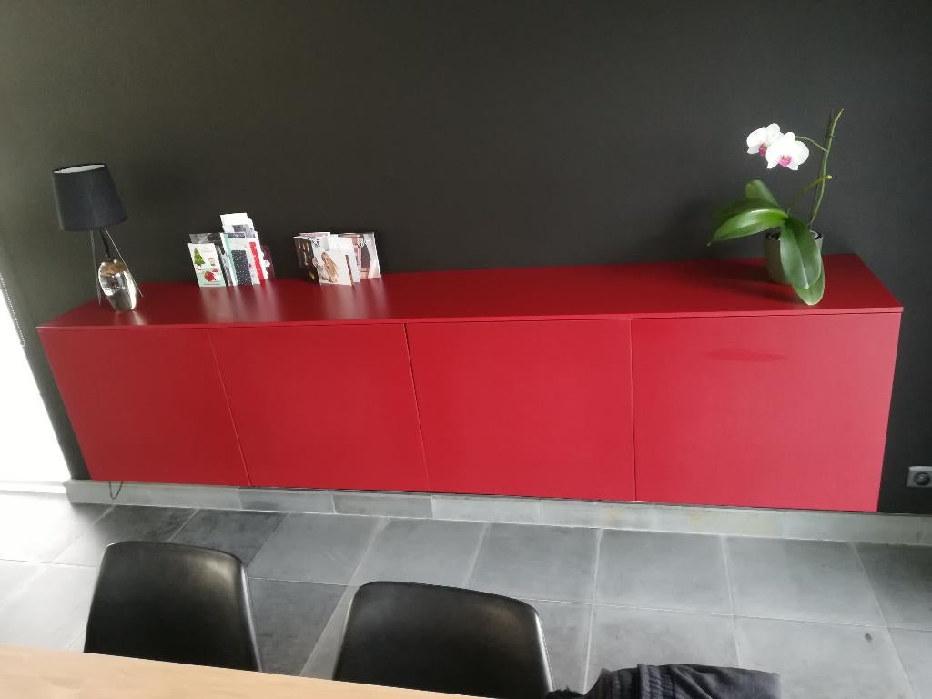 dressior rood / rode hangkast, Ophalen, Gebruikt, 25 tot 50 cm, 200 cm of meer