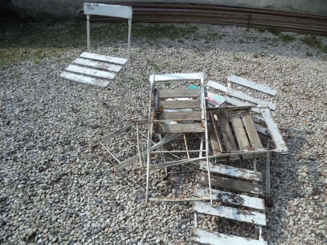 chaises de bistro, Enlèvement, Utilisé, Pliant
