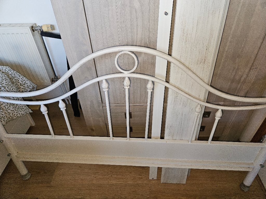 Extra lang bed, Huis en Inrichting, Ophalen, Tweepersoons, 140 cm, Zo goed als nieuw