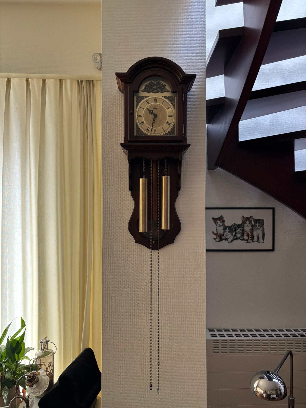 Houten wandklok, Ophalen