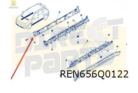 Renault R4 EV (6/25-) sideskirt Rechts Origineel! 764182037R, Autos : Pièces & Accessoires, Neuf, -, Renault, -