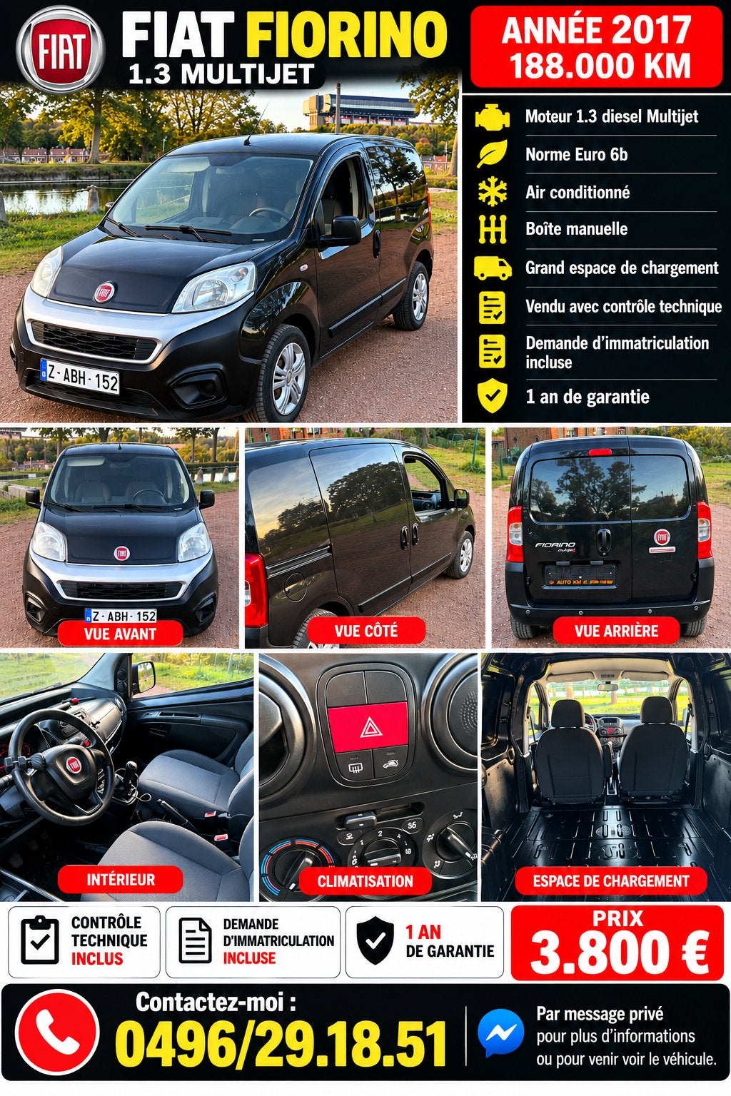 Fiat fiorino utilitaire, Enlèvement