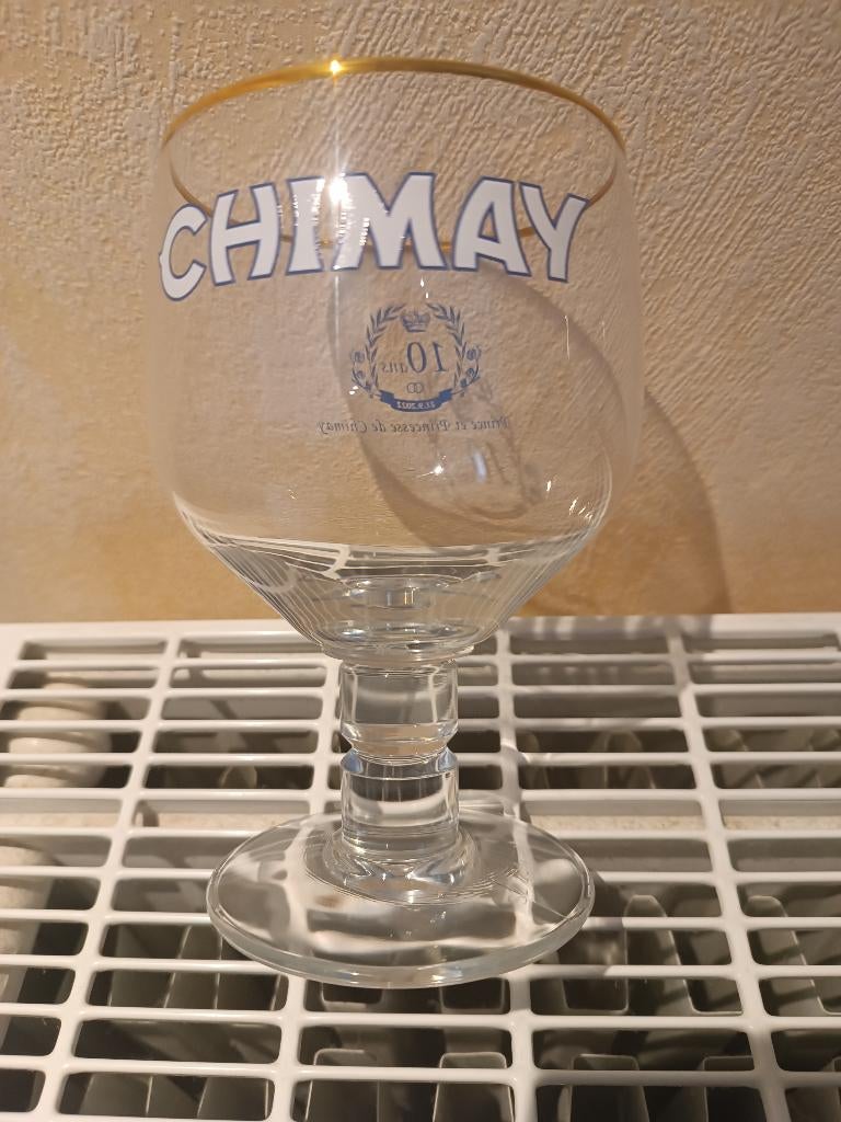 A vendre 1 verre Chimay, Collections, Verres & Petits Verres, Utilisé, Verre à bière, Enlèvement